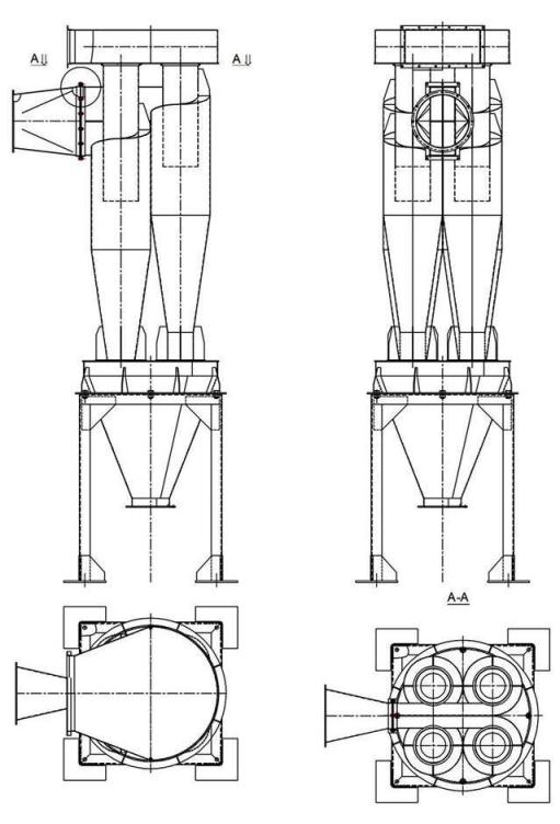 чертеж циклона У21-ББЦ в Киселёвске